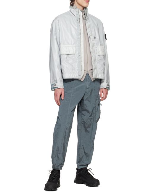 Stone Island White Compass-Badge Jacket for men