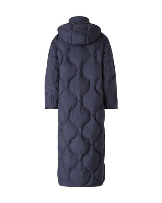 Pinko Blue Quilted Hooded Coat