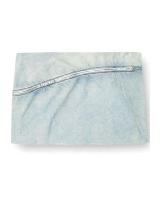 DIESEL Blue De-Clot-S1 Short Denim Skirt
