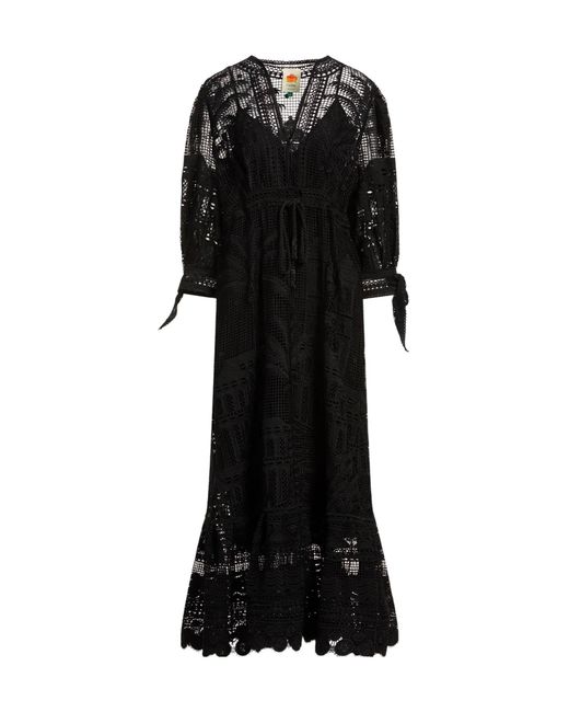 Farm Rio Black Lace Dress