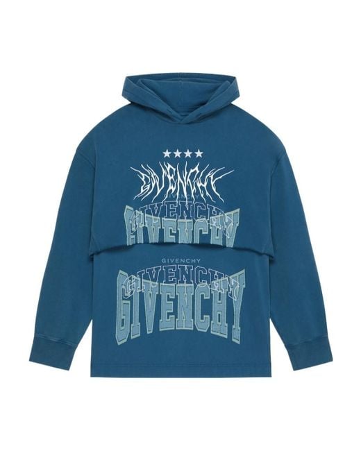 Givenchy Blue Long-Sleeved Sweater for men