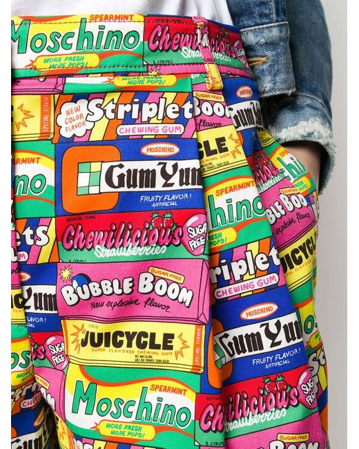 Moschino Multicolor Pattern Printed Shorts