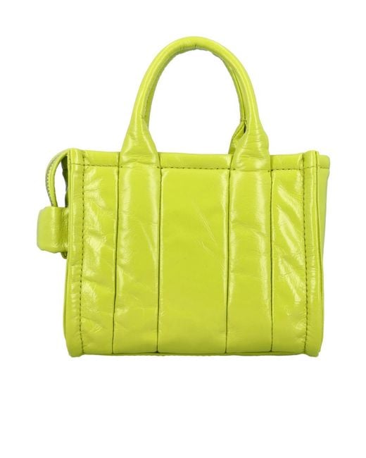 Marc Jacobs Yellow Micro The Crinkle Tote Bag