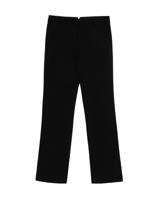AMI Black Straight-Leg Trousers for men