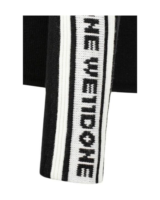 we11done Black Logo Turtleneck Sweater