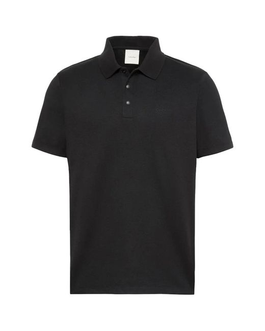 Calvin Klein Black Buttoned Polo Shirt for men