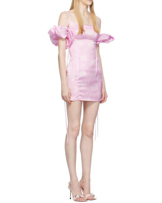 Jacquemus Pink Puff-Sleeved Mini Dress