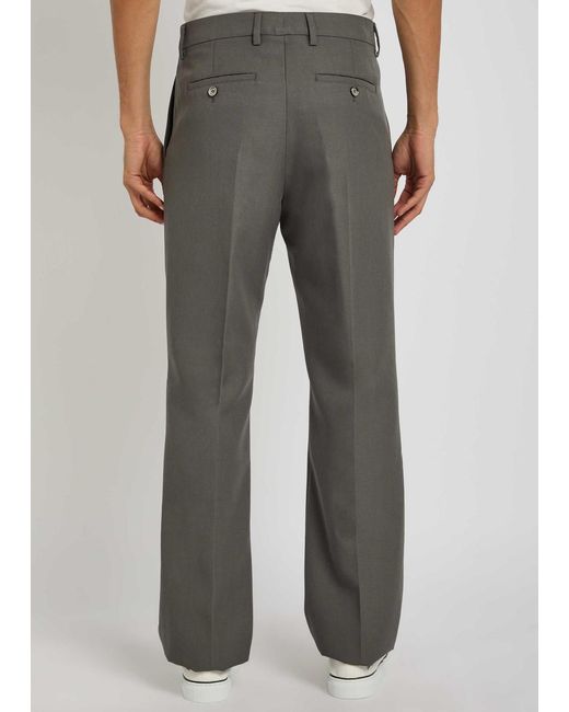 AMI Gray Wool Trousers for men