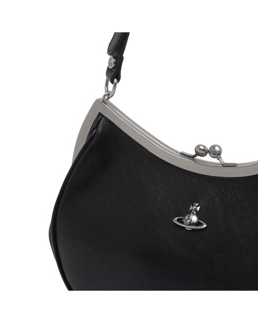 Vivienne Westwood Black Charm Frame Shoulder Bag