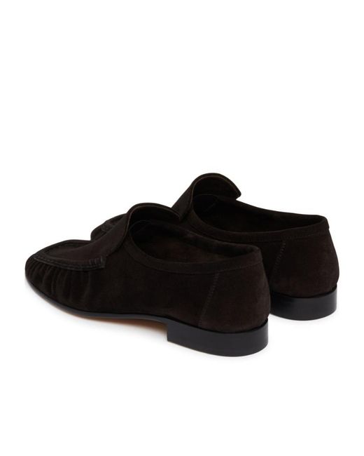 The Row Black Soft Mocassin Two Loafers