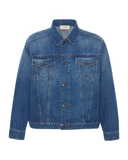 The Row Blue Seb Jacket In Cotton for men