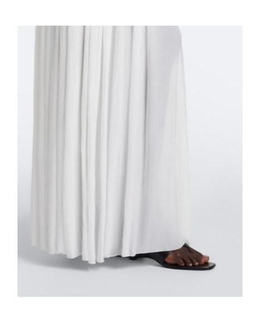Christopher Esber White Salacia Ruched Bustier Gown