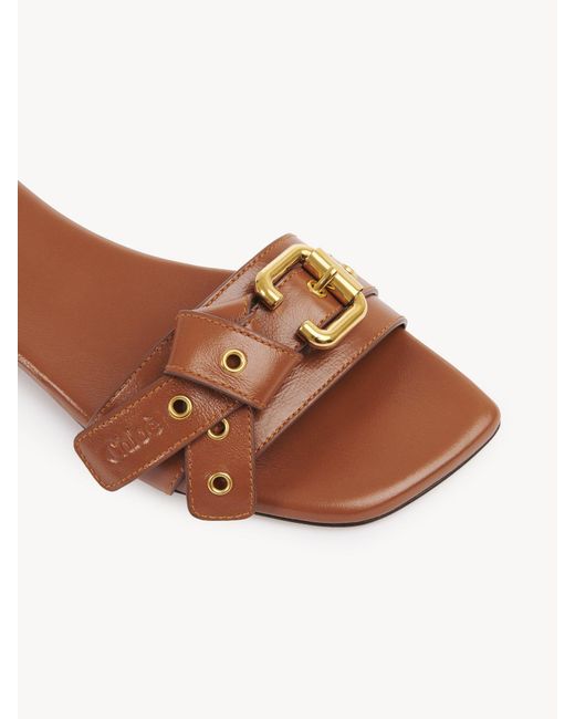 Chloé Brown Chloé Mae Knot-Detailed Slides