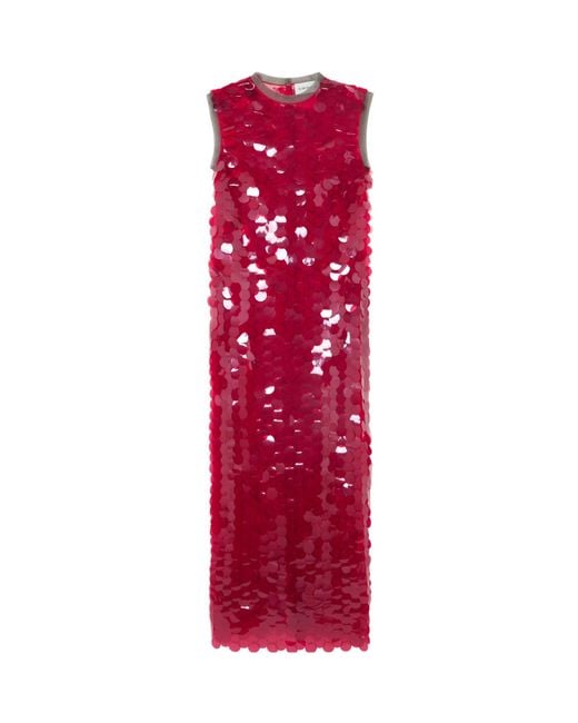 16Arlington Red Tovia Sequined Stretch-Tulle Midi Dress