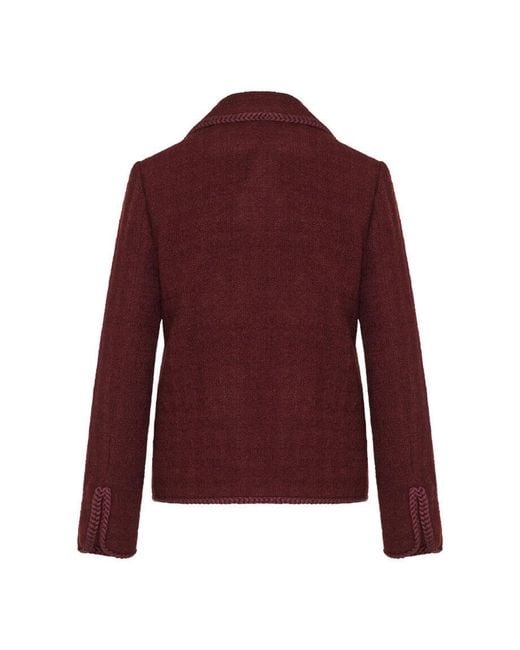 Etro Purple Buttoned Double-Breasted Blazer