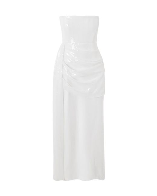 Alex Perry White Sequin Tulle Skirt