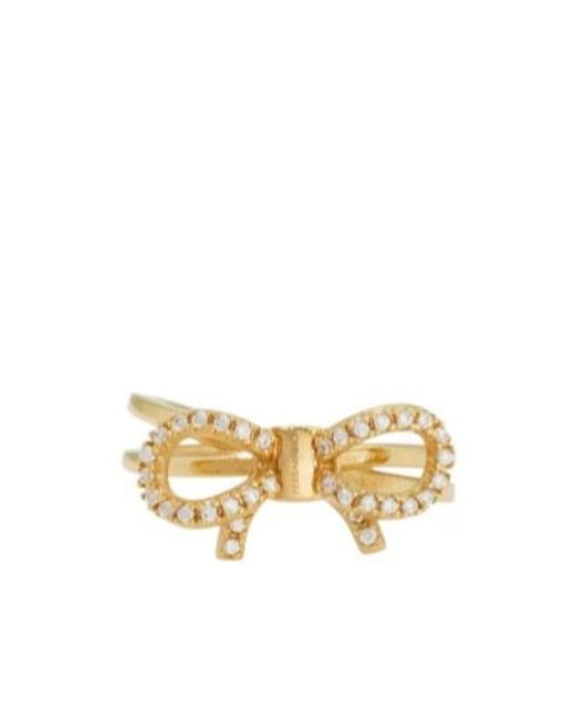Ferragamo Metallic Vara Bow Ring (52Mm)
