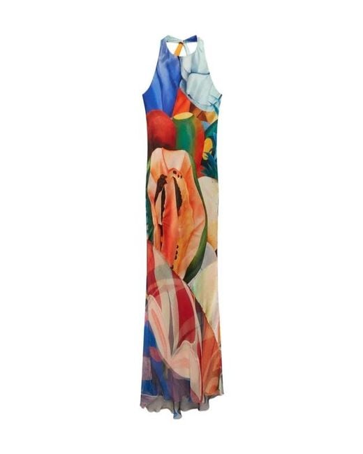 Donde Esteban White Salpicon Maxi Dress