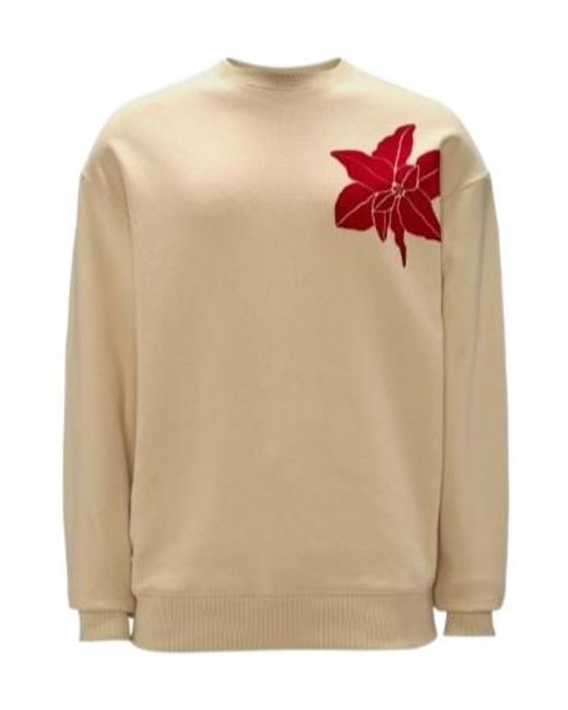 J.W. Anderson Natural Floral-Print Organic Cotton Sweatshirt for men