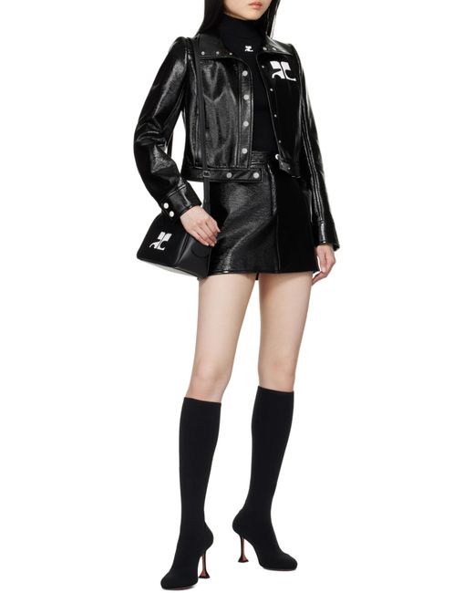 Courreges Black Courrèges Reedition Logo Patch Bowling Bag