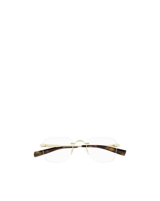 Saint Laurent White Eyewear Round-Frame Glasses for men