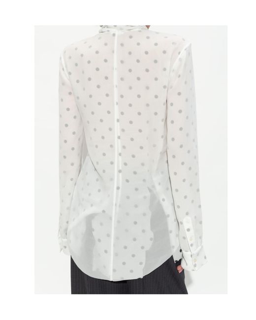 Acne White Layered Blouse