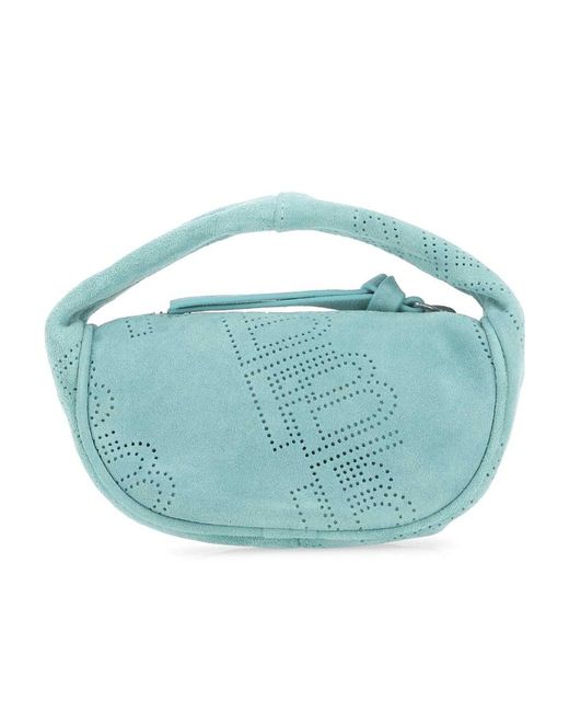 By Far Blue Cush Micro Tote Bag