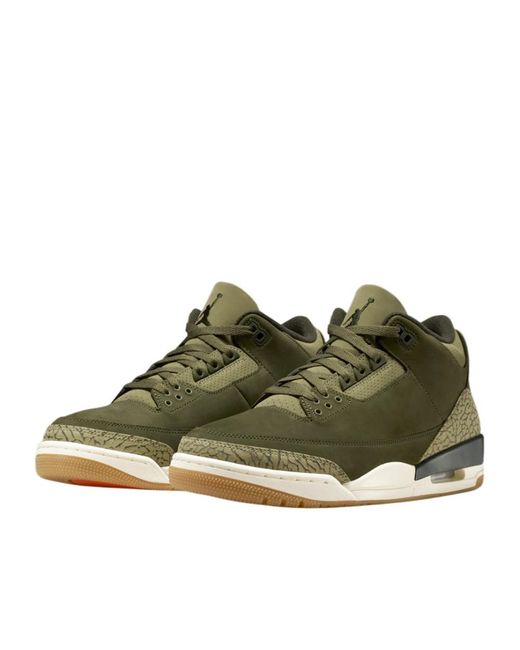 Nike Green Air Jordan 3 Retro Suede Sneaker for men