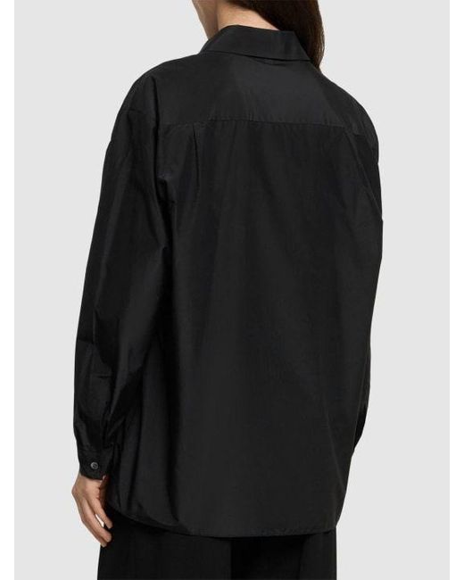 Michael Kors Black Point-Neck Long-Sleeved Shirt