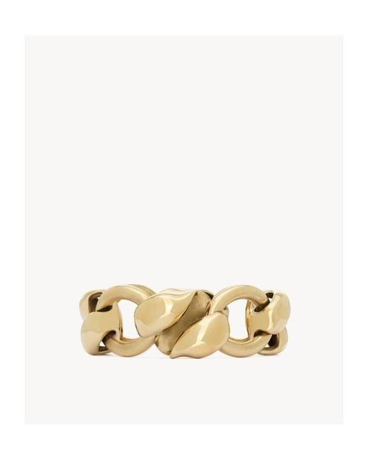 Saint Laurent Metallic Shell Chained Bracelet