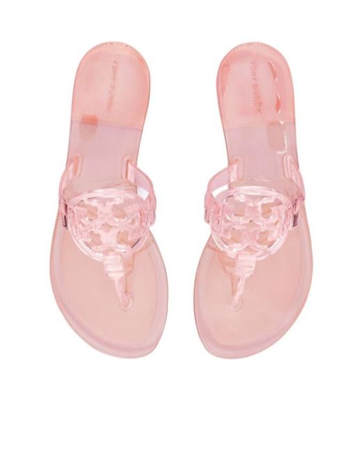 Tory Burch Pink Miller Jelly Sandals