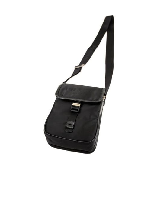 Prada Black Logo Cross-Body Bag for men