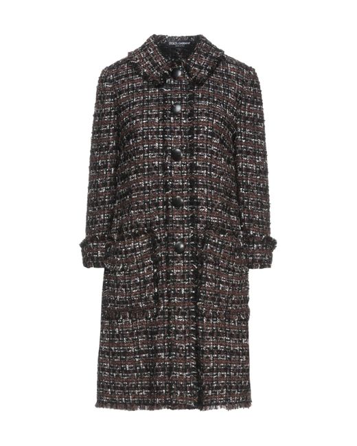 Dolce & Gabbana Gray Tweed Coat