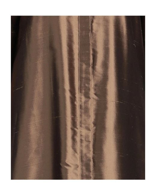 Max Mara Brown Simple Solid Color Shirt Dress