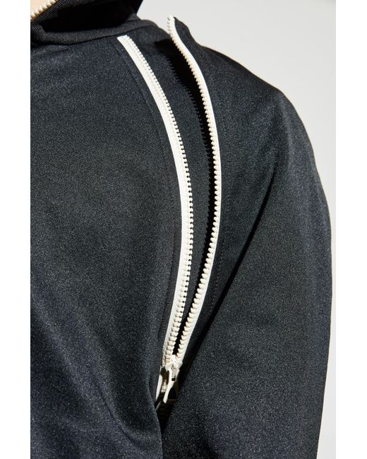 Palm Angels Black Zip Detailed Track Jacket for men