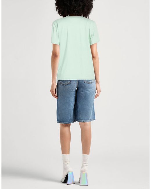 Ganni Green Logo-Print T-Shirt