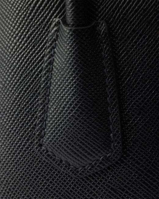 Prada Black Logo Plaque Top Handle Bag