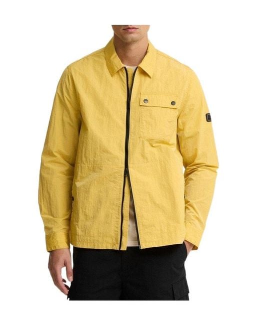 Barbour Yellow Inline Cotton Long Sleeve Overshirt for men