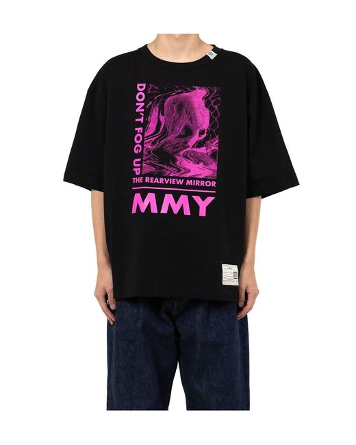 Maison Mihara Yasuhiro Black Masses X Mmy Don'T Fog Up Printed T-Shirt for men