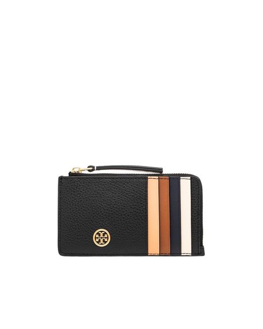 Tory Burch Black Robinson Zipped Wallet
