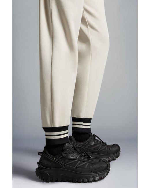 Moncler Gray Logo Patch Detail Drawstring Sweatpants