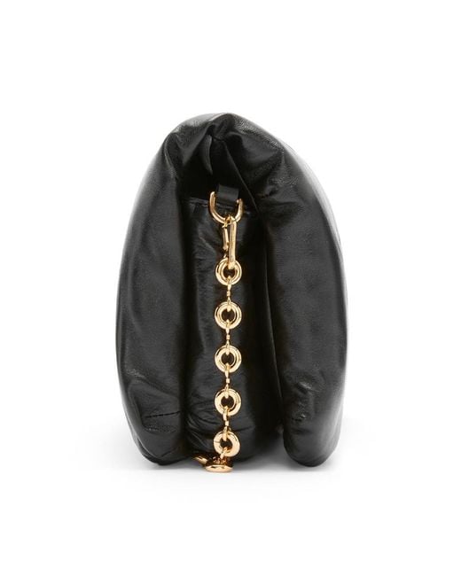 Loewe Black Goya Puffer Chained Shoulder Bag