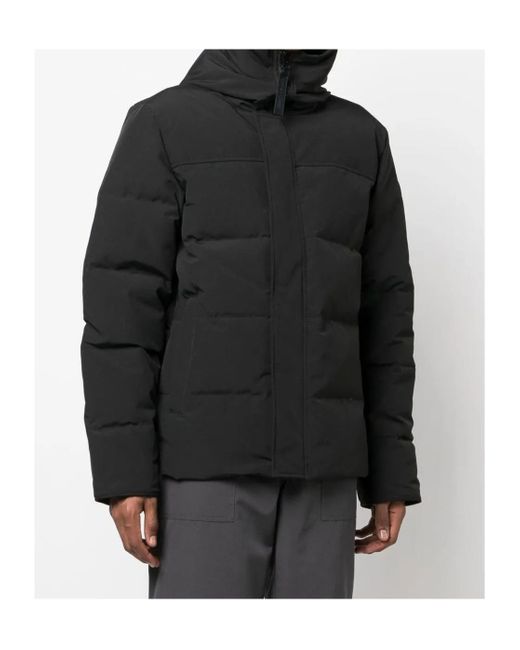 Canada Goose Black Logo-Patch Padded Jacket for men