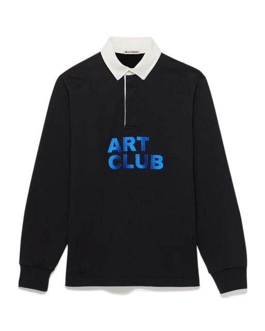 J.W. Anderson Blue Jw Anderson Art Club Rugby Polo Top