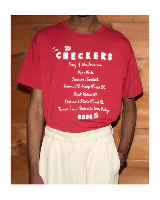 Bode Red Feed Tee for men