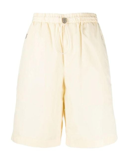 Jil Sander Natural Drawstring-Waistband Shorts for men