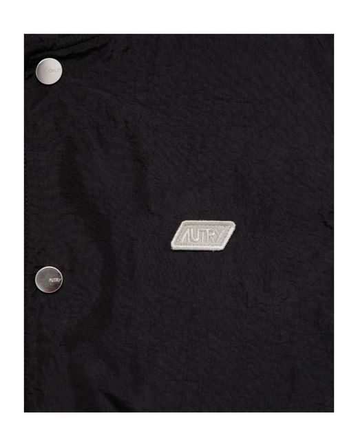 Autry Black Stand-Collar Padded Gilet for men