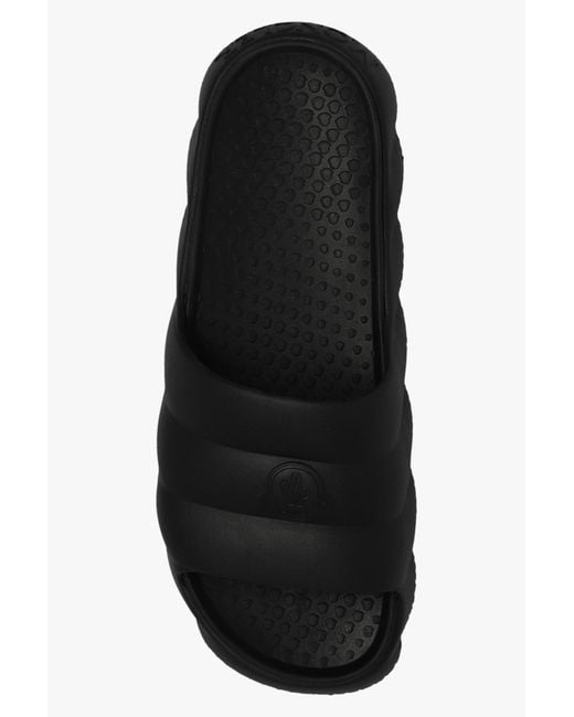 Moncler Black Lilo Sliders for men