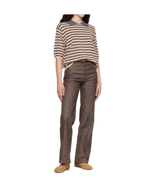 A.P.C. Brown Suede Ballet Flats
