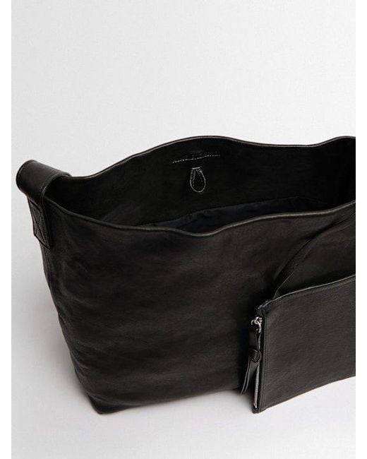 Ann Demeulemeester Black Casual Soft Shoulder Bag for men